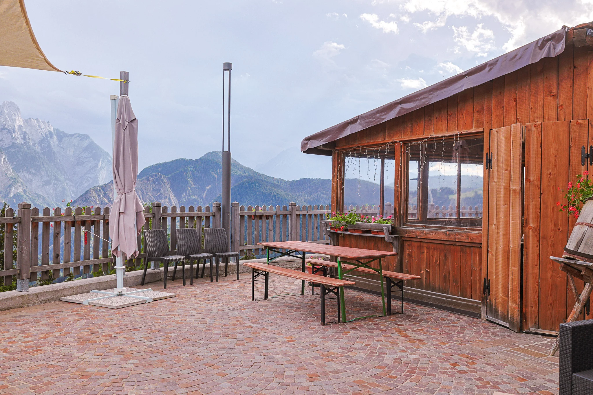 Panorama dalle finestre della Locanda La Baita